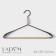 Shoulders - clothes hanger with reinforced shoulders Ladoom Laconique, 42 × 24 × 3.2 cm, black color is black