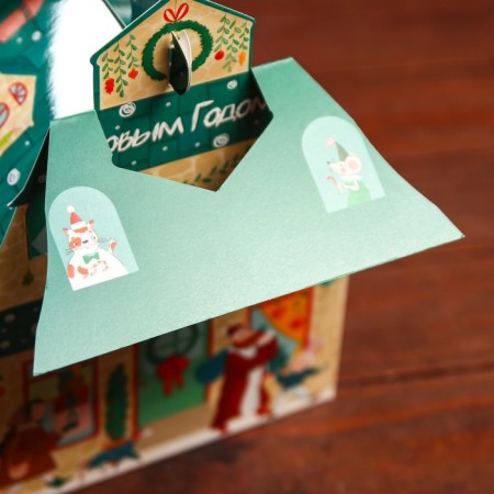 Gift box "New Year's town", 17.6 x 11.1 x 18.8 cm-6