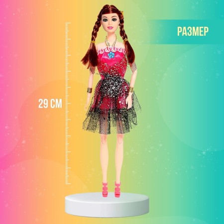 Carbonnic doll "Alla" in a dress, mix-1