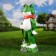 Garden figure "Frog in a scarf with a shovel" 48cm