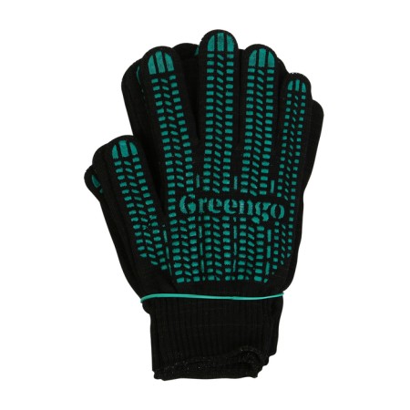Gloves Kh/B Grade 10 6 threads size 9 PVC tread Greengo black weight 50 g. Kit-2