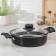 Consul, 1.5 l, D = 20 cm, glass cover, plastic handles, anti-stick coating, black color, black