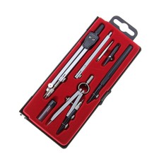 Drawing set of 7 items, in a plastic pencil case