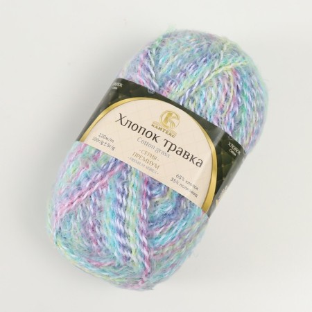 Yarn "cotton grass" 65% cotton 35% polyamide 220 m/100g (3239 different) mix-1
