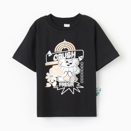 Children's Minaku T -shirt, black color, height 140 cm-7