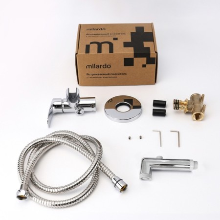 MILARDO RORA Rorsbr08 bidetor, with hygienic shower, built -in, chrome-4