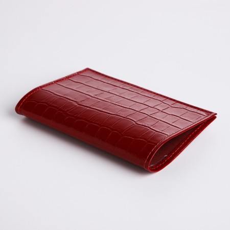 Passport cover, crocodile, red color-2