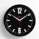 Wall clock, series: classic, discrete move, d = 23 cm, black rim