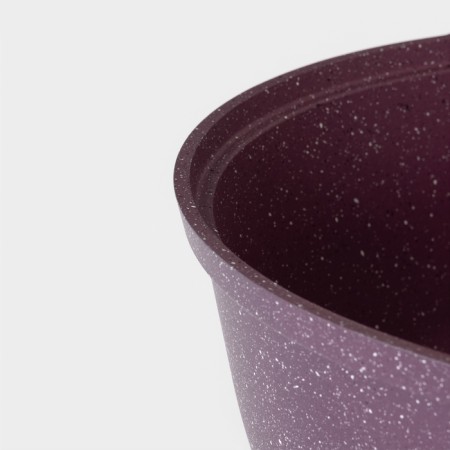 Trendy Style, 4 L, D = 28 cm, glass cover, anti -stick coating, purple color-2