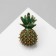 Brooch "Pineapple", the color yellow-green in gold