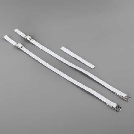 Shoe strap, artificial leather, 30 cm, 8 mm, 2 pcs, white color-1