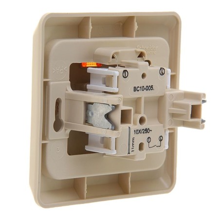Schetode switch Sche BC10-005K, 1 key, with backlight, cream color-1
