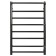 Electric towel Grois Gamma, 500x800 mm, 8 crossbars, lower rights, black