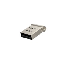 Flash drive maxvi mm, 64 GB, USB2.0, th he is up to 25 MB/s, PLA to 15 Mb/s, silver