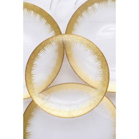 Glass dessert "Burleske", d = 21 cm, gold color-5