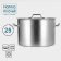 Hanna Knovell stainless steel pan with a lid, 25 l, d = 36 cm, h = 24 cm, wall thickness 0.8 mm