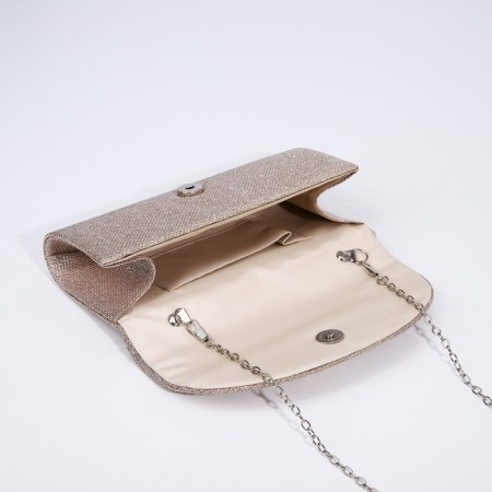 Magneta bag bag, long chain, golden color-4