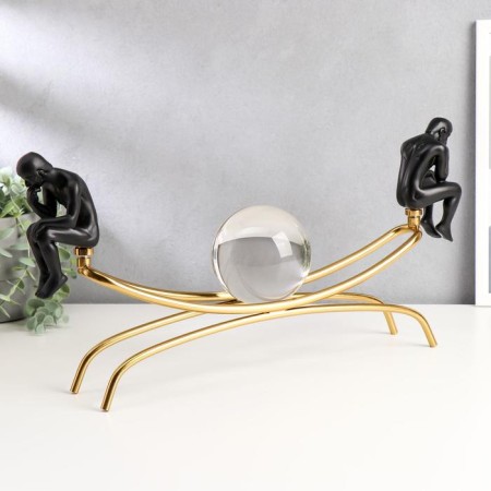 Souvenir metal, glass "Thinkers" black with gold 25x39x7 cm-1