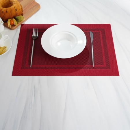 Serving napkin on the table "Window", 45 × 30 cm, red color-5