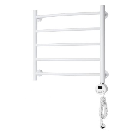 Domoterm electric heated towel rail "Calipso" P5, 500x500 mm, right, white matte