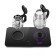 Tea kit KitFort KT-6608, glass, 1.7/1 l, 2200 watts, adjustment t °, display, black