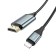 Адаптер Hoco UA15, Lightning - HDMI, 2 м, алюминиевый сплав + плетеный провод, серый