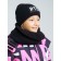 Knitted set for girls: hat and snood, size 54, black color