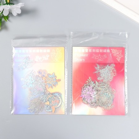 Set of stickers "Flower Story" 45 pcs mix 8x13 cm