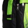 A thyroid backpack with an increase in 55l, 5 external pockets, green color