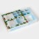 New Year. Box for 8 sweets and chocolate, with the window "Miracles" happen ", 17.7 x 17.8 x 3.8 cm, confectionery packaging