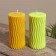 Candle "Waves" 6x6x12 cm, soy wax mix