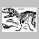 Sticker Plastic Interior Black Tyranosaurus 50x70 cm