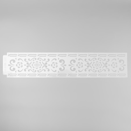 Stencil of border plastic "Flower ornament" 60x12 cm-3