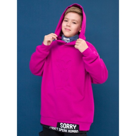Sweatshirt for boys, height 140 cm, raspberry color-5