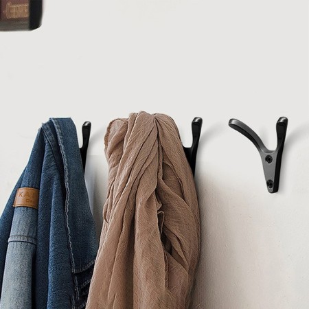 Furniture hook Cappio Fox, two -rod, black-1