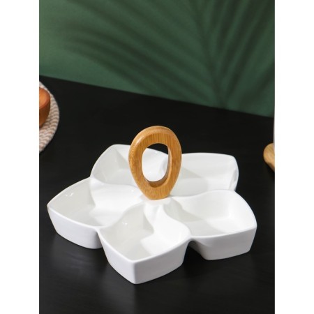 Porcelain Menjnitsa 5 cells Bellatenero, 25 × 25 cm, white color-3