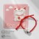 Bracelet "Cat" NECO, white-red color, cat mix