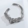 Piercing in the nose (cller) “Ring” branch, d = 10 mm, white color in silver