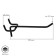 A single hook for a metal perforated panel step 25 mm, d = 3.2 mm, l = 100 mm, black color is