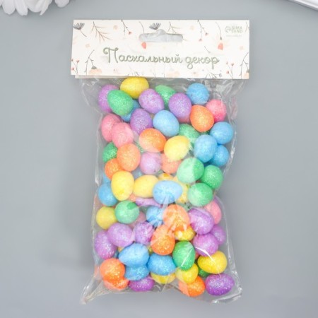 Easter "egg - shine" set 100 pcs multi -colored 1.8x1.5x1.5 cm-2
