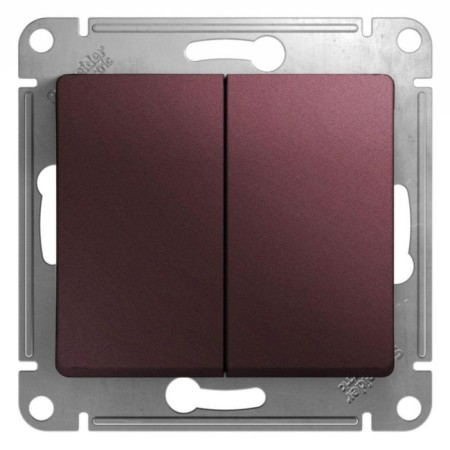 Switch Sche GSL001151 Glossa, SP, 10A, 2 keys, eggplant color