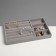 A stand for decorating 3 cells and 7 strips for rings, phlock, 21 × 12.3 × 2.5 cm, color gray color