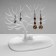 Stand for jewelry "Deer Mini", 16 × 16 × 44.5 cm, rectangular base, white color