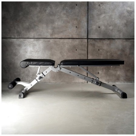 The bench is powerful, folding, with adjustable inclination-11