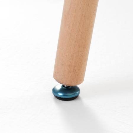 Table on wooden legs Hy-T06, white, size 80x74 cm-3