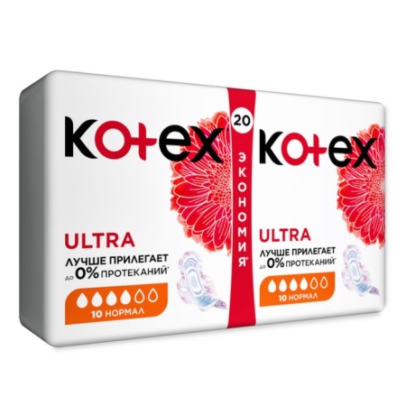Gaskets "Kotex" Ultra Dry Normal Duo, 20 pcs/UP-1
