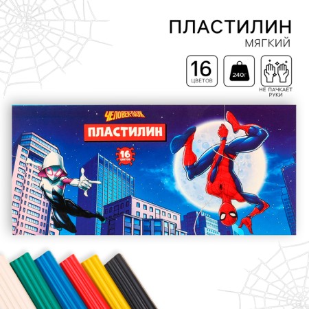 Plasticine 16 colors 240 g "Spider Man"