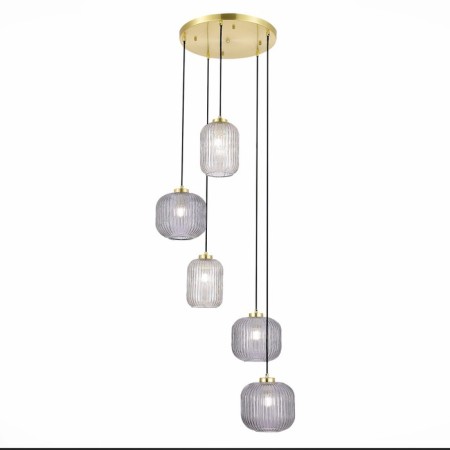 Suspension lamp ST LUCE. SL1154.303.05. Gran. 5x60 watts, E27, 52.5x52.5 cm, brass color-3