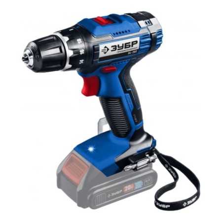 Drill-shuruvret bison DL-201, 20 V, without battery and ZU, BZP, 0.8-10 mm, 2 speeds, Li-lon, 50 nm