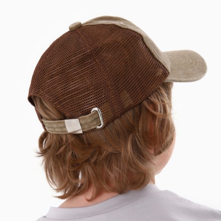 Baby cap for a boy with a grid Adventure, Jeans, Rr. 52-54, 5-7 years old-13